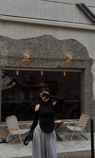 CASUAL純欲高知露肩打底衣(黑)6