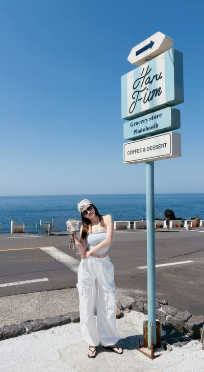 Summery夏日最愛白色抽繩工裝褲3