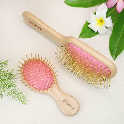 優惠組合❘大(粗長針)+小黃金梳4