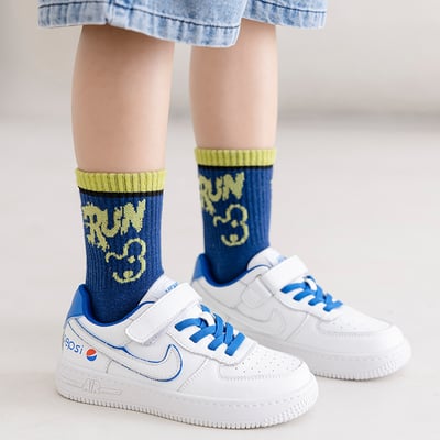 字母運動風潮流襪(5雙入)4