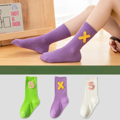 彩色潮流中筒襪(3雙入)5