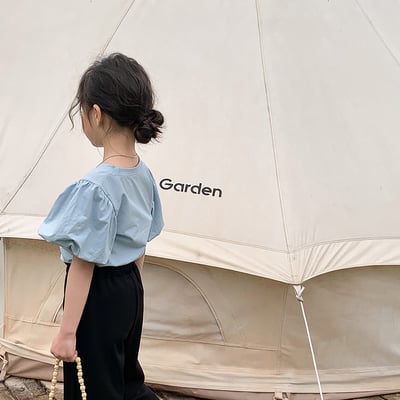 泡泡袖純棉T恤6