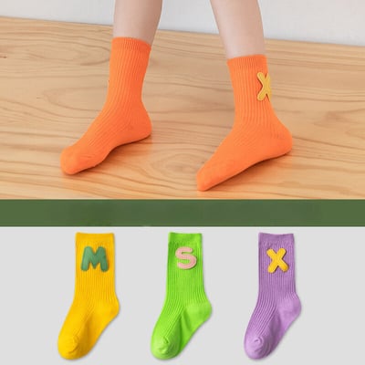 彩色潮流中筒襪(3雙入)4