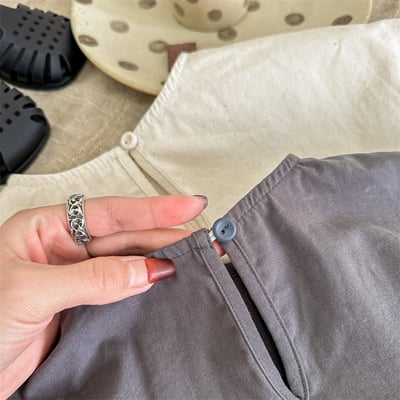 女童水洗泡泡袖短袖上衣2