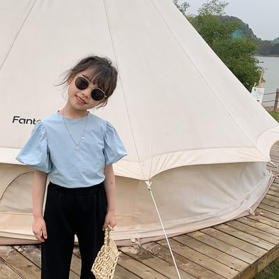 泡泡袖純棉T恤3