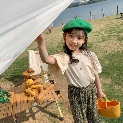 泡泡袖純棉T恤2