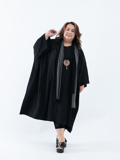 SEDA .超大尺碼 領口V領.舒適簡單寬版造型四方洋裝~11150071