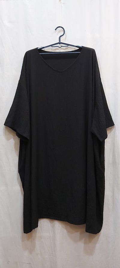 SEDA  大尺碼.超大尺碼 領口V領.舒適簡單寬版造型四方洋裝2