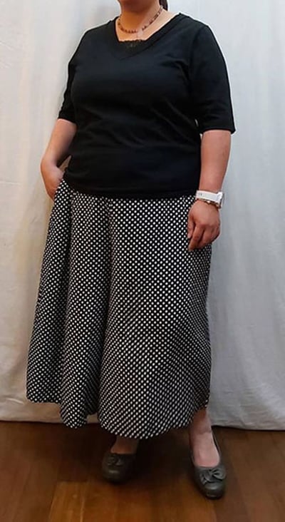SEDA 中.大.超大尺碼圓點寬褲裙.50~120公斤皆可穿1