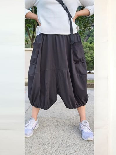 SEDA 中大尺碼  外貼口袋花苞燈籠褲 (1017001)1