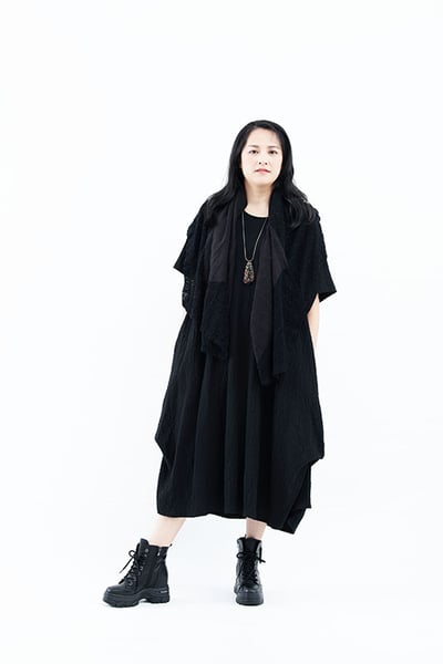 SEDA  中大尺碼圓領短袖下擺綁繩造型洋裝~11150086