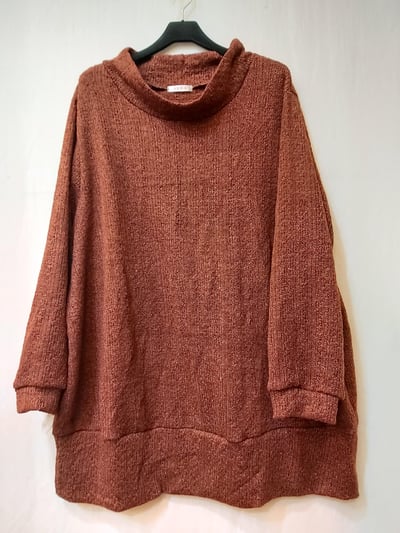 SEDA~超大尺碼寛領線衫長版上衣肩洋裝-202020231