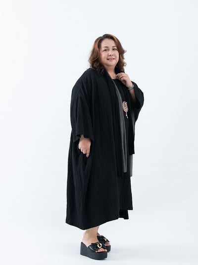 SEDA .超大尺碼 領口V領.舒適簡單寬版造型四方洋裝~11150075