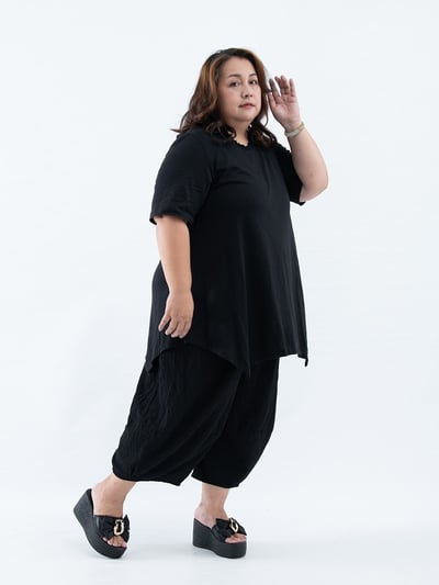 SEDA 大尺碼 領口V領下擺不規則加長上衣胸圍44.48.60英吋~體重60~150公斤左右都可以穿6