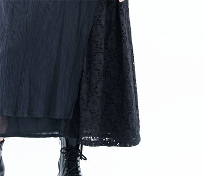 SEDA  大尺碼蕾絲裙~整圈鬆緊帶~11160034