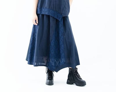 SEDA  大尺碼腰頭整圈鬆緊帶.裙子拼接蕾絲裙~腰頭30英吋拉開52英吋~11160024