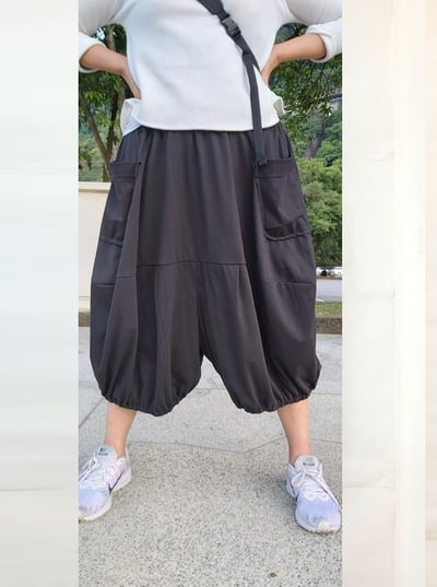 SEDA 中大尺碼  外貼口袋花苞燈籠褲 (1017001)3