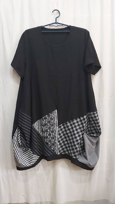 SEDA 中.大尺碼.超大尺碼下擺拼接洋裝~胸圍44~60英吋~11150012