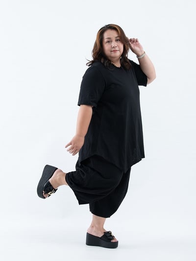 SEDA 大尺碼 領口V領下擺不規則加長上衣胸圍44.48.60英吋~體重60~150公斤左右都可以穿7