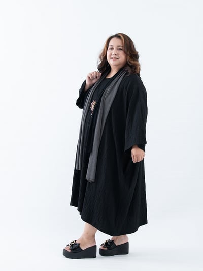 SEDA .超大尺碼 領口V領.舒適簡單寬版造型四方洋裝~11150074