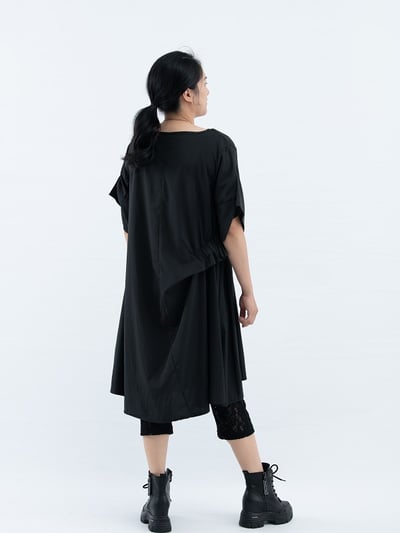 SEDA  大尺碼圓領腰部加褶洋裝~11150146