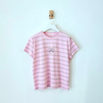 純棉小愛心條紋T-shirt1