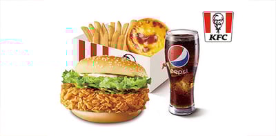 肯德基咔啦雞腿堡+點心盒 蛋撻脆薯套餐好禮即享券1
