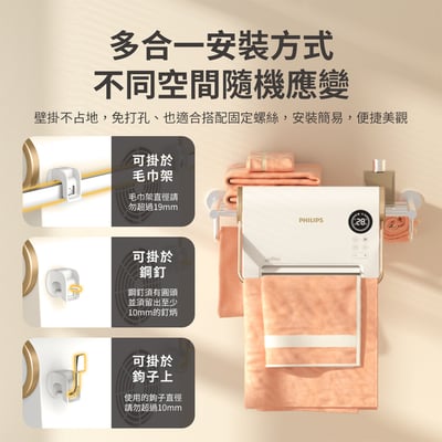 ｜Philips 飛利浦｜石磨烯壁掛暖風機｜陶磁居浴兩用電暖器｜可遙控5