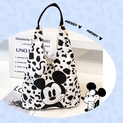 ｜迪士尼買大送小｜米奇好朋友20吋行李箱｜【買就送】Disney米奇黑白幾何帆布包｜正版授權15