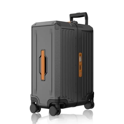 ｜Acer 宏碁｜Melbourne 墨爾本系列｜四輪對開｜胖胖行李箱｜24吋｜奶油白｜質感黑3