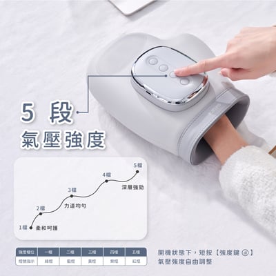 ｜KINYO｜溫揉壓手部按摩器｜7