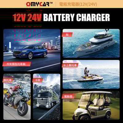 ｜品好物｜電瓶充電器(12V/24V)｜汽車/機車/貨車/電瓶修復｜14