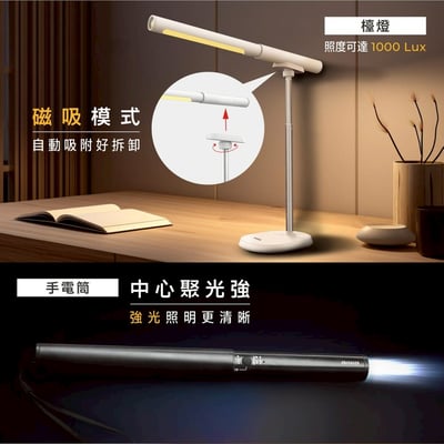 ｜AIWA 愛華｜充電式多功能磁吸檯燈｜LD-2013