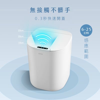 ｜KINYO｜充電式智慧感應垃圾桶16L｜買一送一｜5