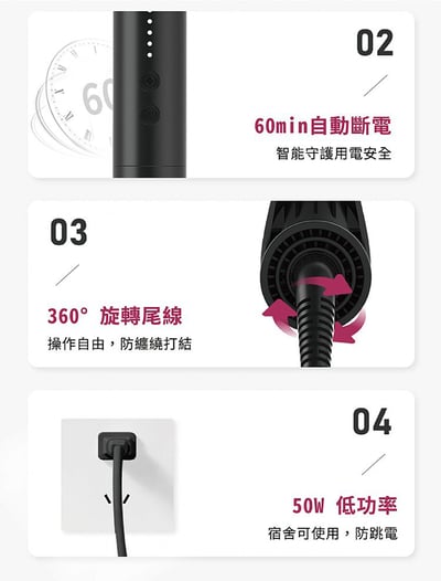 【TYMO】AIRFLOW 全能秀髮造型器｜直捲兩用、陶瓷板、冷熱風｜14