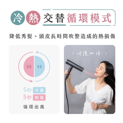 ｜KINYO｜全球電壓無刷吹風機｜可摺疊 附專屬收納袋 四億負離子｜10