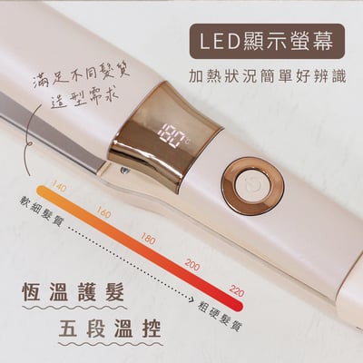 ｜KINYO｜超植系縮時速熱平板夾｜1500萬高濃度負離子｜ 國際電壓｜6