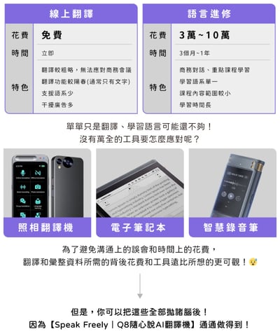 ｜meekee｜ Speak Freely Q8隨心說AI翻譯機｜2