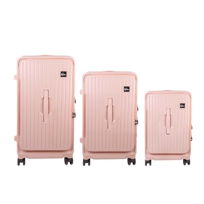 ｜MyTravel前程悅旅｜前開式胖胖箱｜水泥灰｜草綠色｜溫柔粉｜暗夜黑｜28吋再送一個旅行收納包11