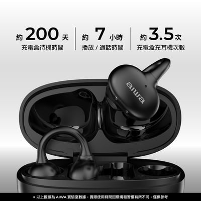 ｜AIWA｜耳夾式真無線藍牙耳機AT-H06 EDGE｜5