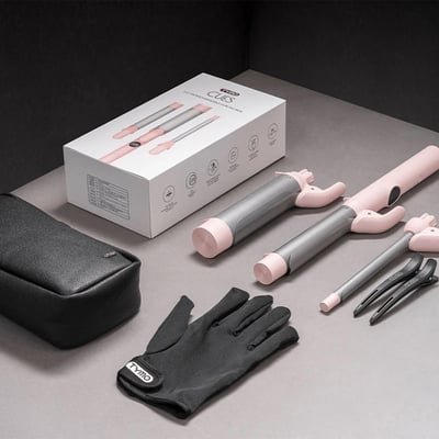 【TYMO】CUES負離子捲髮棒｜三款陶瓷捲筒｜夢幻粉｜經典黑7