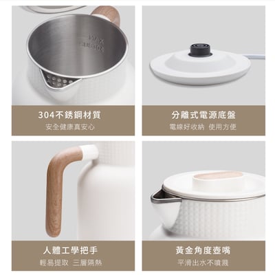 ｜RASTO｜1公升雙層不鏽鋼快煮壺｜LED顯示智能恆溫觸控7