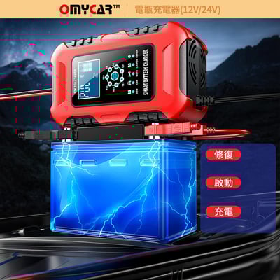 ｜品好物｜電瓶充電器(12V/24V)｜汽車/機車/貨車/電瓶修復｜4