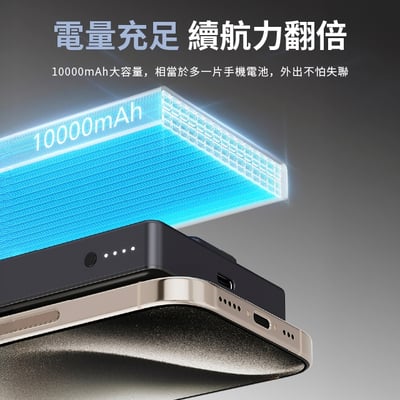 ｜Philips 飛利浦｜QI2.0 10000mAh立架式磁吸無線快充 行動電源7