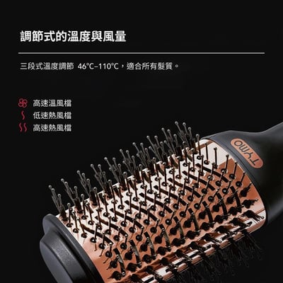 【TYMO】VOLUMIZER 負離子熱風梳｜吹乾、順髮、造型、豐盈10