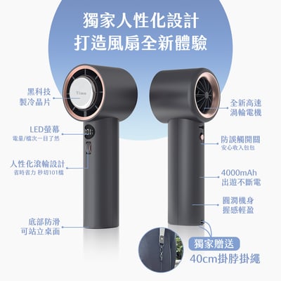｜現貨｜Timo冰河時代｜製冷與渦輪二合一｜101段冰鎮強力製冷渦輪冰風扇｜送同色掛繩7
