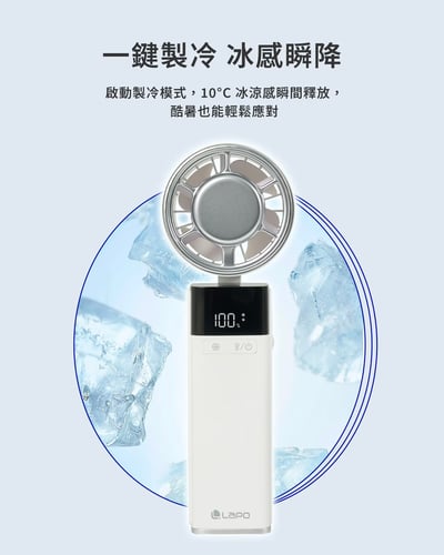 ｜預購｜LaPO二代｜沁冷多功能三用風扇｜手持、頸掛、桌立、冰鎮、照明｜LF-03｜13