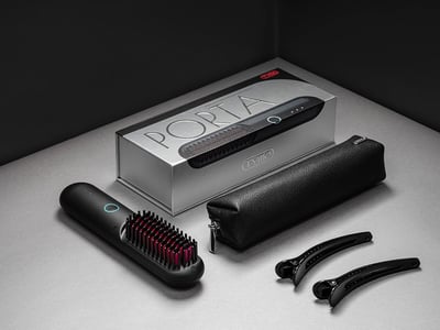 【TYMO】PORTA陶瓷發熱直髮梳｜無線輕巧｜300萬負離子2