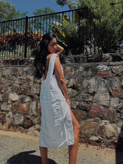 Bom Midi Dress in Pearl2