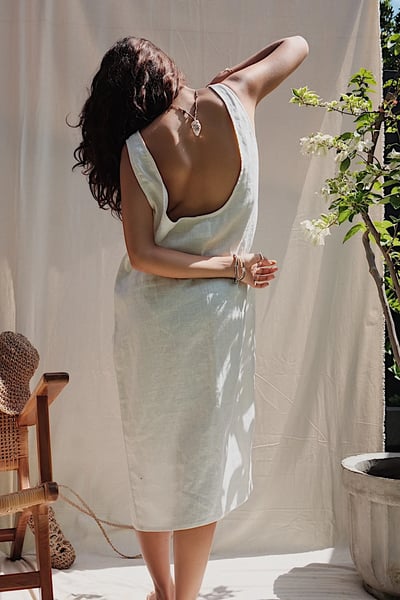 Bom Midi Dress in Pearl5